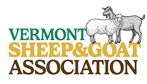 Logo for the Vermont Sheep and Goat Association Shows an illustrated sheep and goat above text.