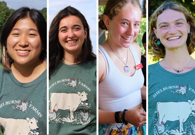 four young women in four separate photos