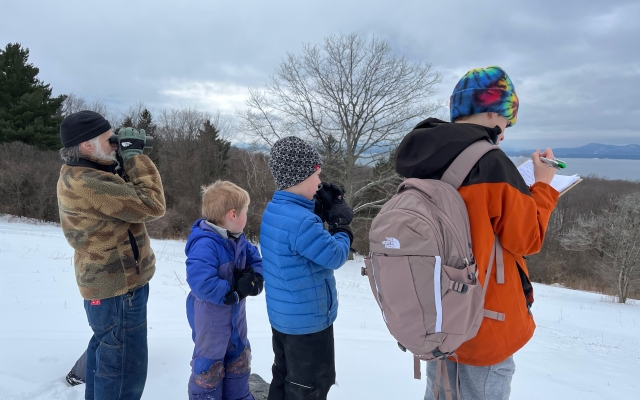 photo of kids at bird walk