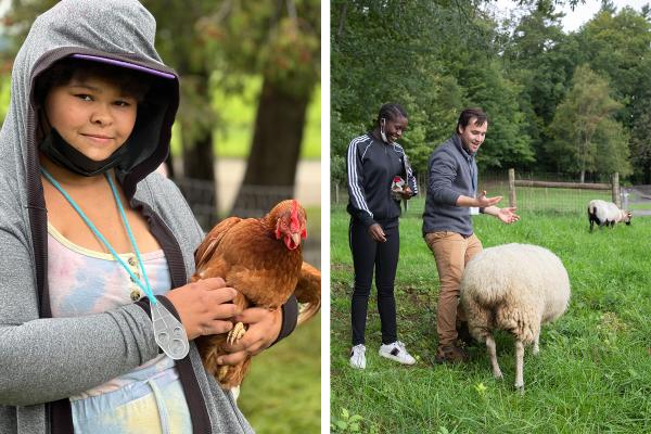 Burlington High School Horizons students experience our outdoor classroom and farmyard.