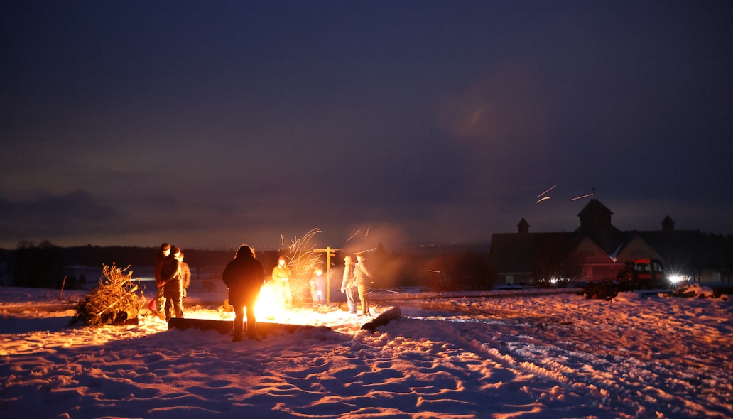 campfire at Farm Barn